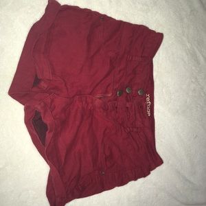 Red high waisted Charlotte Russe shorts